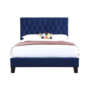 <span class=keywords><strong>Letto</strong></span> con <span class=keywords><strong>Struttura</strong></span> in Velluto Blu Turchese 160x200 in Confezione Unica - Product Image 3