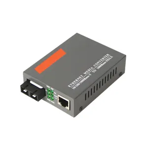 1000 Mbps HTB-GS-03 Tek Modlu Fiber optik alıcı/verici SC Portu 20 KM Fiber optik medya dönüştürücü