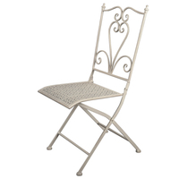 Chaise pliante d'extérieur, en métal, style Vintage, pour Patio, Restaurant, bistrot