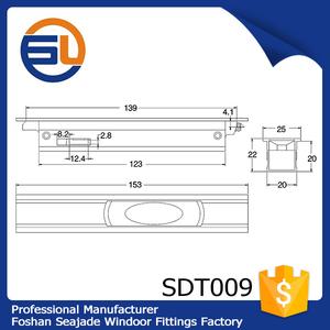Aluminio Ventana Corrediza Traba de pestillo/Ventanas Correderas Bloqueo SDT009 - Product Image 2