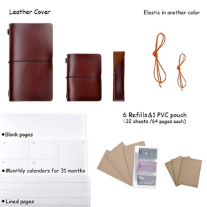 En blanco de estilo <span class=keywords><strong>japon</strong></span>és, cuaderno viajero personalizar Vintage diario de revista de cuero con sostenedor de la pluma de tarjeta de - Product Image 5