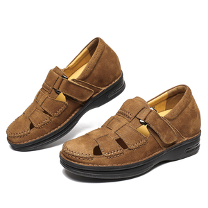 Nuovo Design Sandali da Uomo in <span class=keywords><strong>Vera</strong></span> <span class=keywords><strong>Pelle</strong></span> Traspiranti con Rialzo di 7 cm - Product Image 3