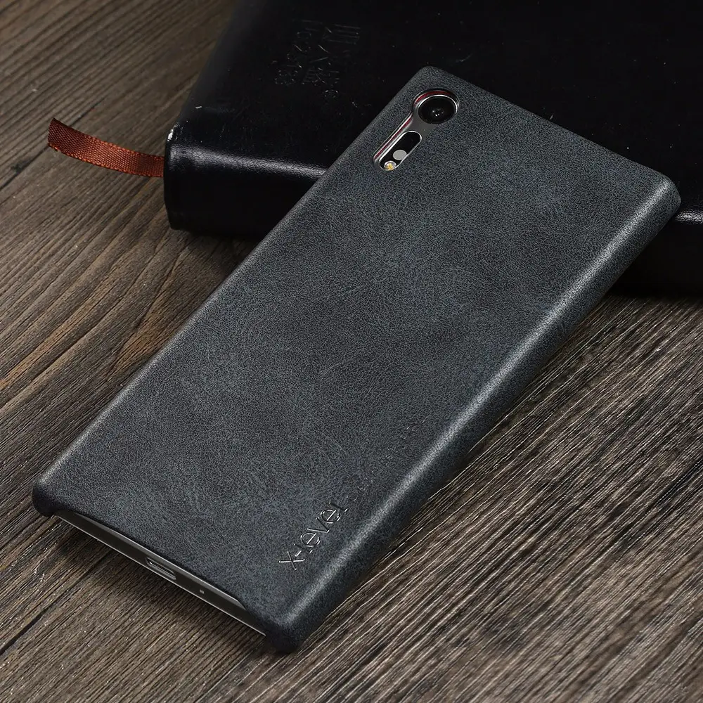 Xlevel Fabriek Lederen Telefoon Case voor Sony Xperia XZ Case