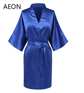 Batas Kimono de fiesta de <span class=keywords><strong>boda</strong></span> de dama de honor de estilo corto sencillo para mujer, 30 colores disponibles para regalo de dama de honor - Product Image 5