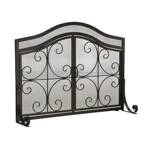 Écran de <span class=keywords><strong>cheminée</strong></span> en métal résistant aux hautes températures avec porte, 1 pièce, meilleure vente - Product Image 1