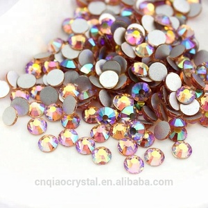 Plateado colores AB plata folid pedrería de cristal posterior plana para los accesorios de la ropa - Product Image 2