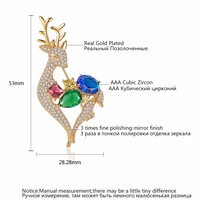 LUOTEEMI — broche en forme de cerf, bijoux de fête, mariage, pinces de Banquet, motif Animal, cadeau de noël pour femmes