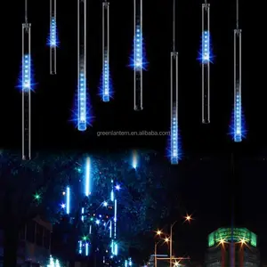 Светодиодный Метеоритный дождевой светильник, водонепроницаемая лампа-сосулька для вечеринки, праздника, сада, рождественской дороги, 80 см, 10 трубок
