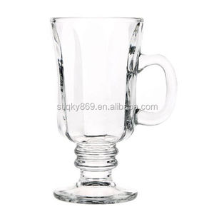 आयरिश ग्लास कॉफी मग थोक सस्ते स्पष्ट कॉफी कांच मग 250ml ग्लास - Product Image 1