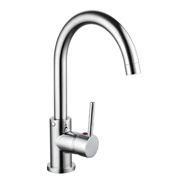 Modern Chromed Brass Single Lever Faucet Sink Washer High Pressure Tap Kitchen One Handle Watermark Kitchen Mixer Faucet