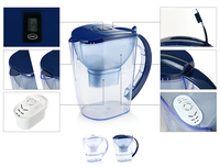Pot purificateur d'eau alcaline au charbon actif Wellblue avec cartouche filtrante