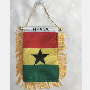 定制Ghana汽车倒车镜悬挂迷你国旗