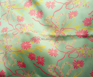 Tela de poliéster 170gsm 100%, 10 colores, flores de tacto suave, brocado, fiesta de oficina, <span class=keywords><strong>Material</strong></span> de vestido largo - Product Image 6