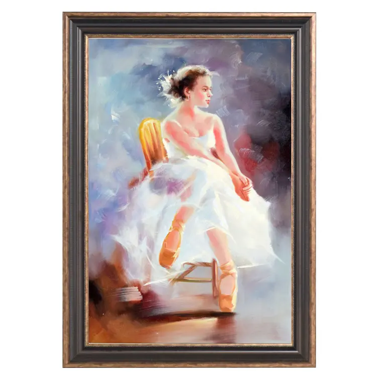 Factory Price Hotel Room Wall Art Designs Sexy Lady Tango Dancer Oil Painting