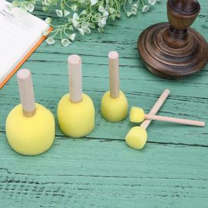 Lot de 5 pinceaux éponge à manche en bois pour enfants, pour <span class=keywords><strong>dessin</strong></span>, <span class=keywords><strong>peinture</strong></span>, graffiti, fournitures scolaires - Product Image 2