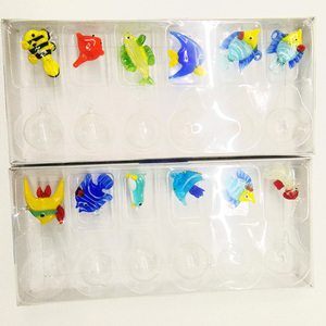 NIHAO Usine en gros verre artisanat main animaux en verre de murano figurines flottant verre poissons Tropicaux pour <span class=keywords><strong>aquarium</strong></span> - Product Image 6