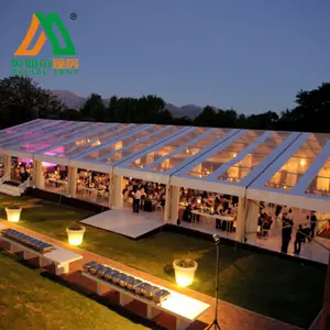 Tentes d'événement de luxe pour 500 personnes chapiteau de fête de mariage en plein air avec revêtement décoratif à vendre tente de mariage