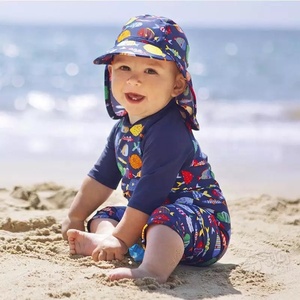 Custom UPF 50+ <strong>Toddler</strong> Children Swimsuit Zip Rash Guard One Piece Zipper Printed Long Sleeve Kids Beachwear Swimwear <strong>Swim</strong> <strong>Suit</strong> - Product Image 1