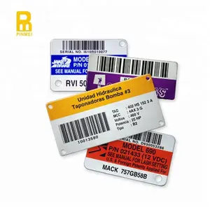 Barcode Asset Tag Qr Code Label Aluminium Sticker Id Nummer Asset Tag