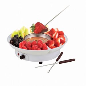 Plateau de service pour fête, fontaine <span class=keywords><strong>à</strong></span> chocolat <span class=keywords><strong>électrique</strong></span>, ensemble de <span class=keywords><strong>fondue</strong></span> avec 2 fourchettes - Product Image 1