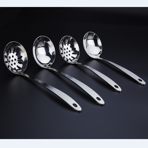 กระจกโปแลนด์เครื่องครัวสแตนเลส<span class=keywords><strong>ซุป</strong></span>ทัพพีและช้อน Slotted - Product Image 3