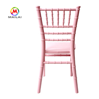 Chaises Chiavari empilables roses en résine pour enfants, idéales pour les fêtes - Offre Spéciale