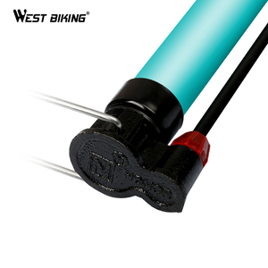 Pompe à air pour vélo WEST BIKING 120/160 PSI, corps en <span class=keywords><strong>acier</strong></span>, pompe manuelle portable pour vélo de montagne, vélo de route, moto, pompe à air pour pneus de vélo - Product Image 6