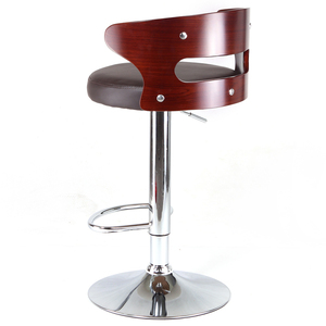 Chaises pivotantes ergonomique en Faux <span class=keywords><strong>cuir</strong></span> pour enfants, <span class=keywords><strong>tabouret</strong></span> de <span class=keywords><strong>Bar</strong></span> en bois, noyer, hauteur réglable - Product Image 3