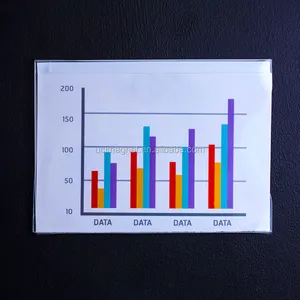 Transparente a prueba de polvo archivo magnético de bolsillo de plástico bolsillo carpeta Documentos Visualizador