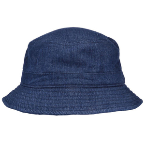 Custom <strong>Navy</strong> Blue Short Brim Denim <strong>Bucket</strong> <strong>Hat</strong> With Your Own logo - Product Image 1