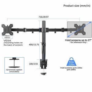 ยืดหยุ่นได้ถึง 27 นิ้ว <span class=keywords><strong>vesa</strong></span> 100x100 multi monitor <span class=keywords><strong>stand</strong></span> - Product Image 6