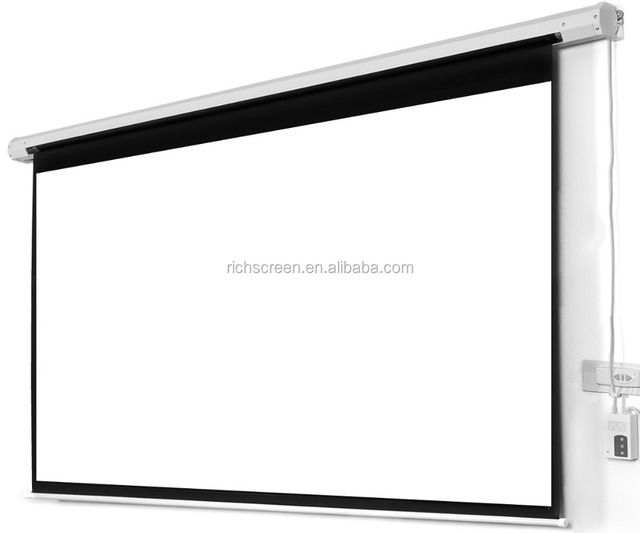 100" 120" 150" 180" 200" Electric Screen with Remote Control Projection Screen