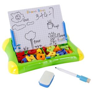 2 in 1 tavolo da disegno magnetico con lettere, numeri e simboli-cancellabile educativo Doodle schizzo giocattolo per l'apprendimento dei bambini - Product Image 5