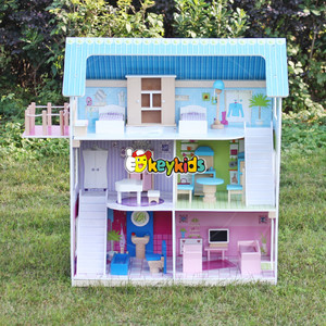 Plans de maisons de poupées en bois pour la vente en gros, 2016, adorables plans de maisons de poupées en bois pour enfants, meilleurs plans de maisons de poupées en bois W06A169 - Product Image 4