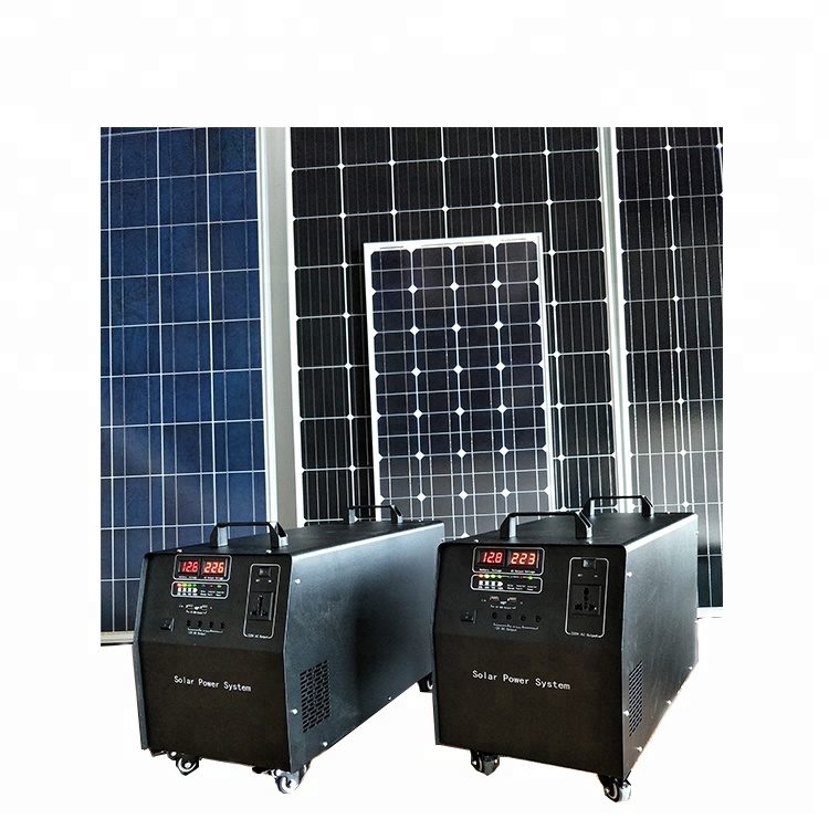 全屋220 v 1000 w 便携式太阳能发电机家用太阳能发电系统
