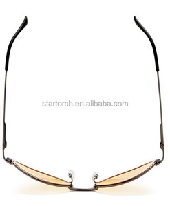 Eagle Eye Stimuler Lumière Aviator Lunettes Non-Polarisées Extrême Aviator Lunettes Gunmetal Cadre <span class=keywords><strong>Orange</strong></span> Clair Lentille - Product Image 4