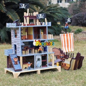 Casa delle Bambole Pirata in Legno a 3 Piani, Giocattolo Economico per Bambini W06A162 - Product Image 2