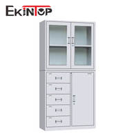 Lemari Arsip Kantor Ekintop Vintage Metal Dua Pintu Anti Api Berbahan Aluminium untuk Kantor
