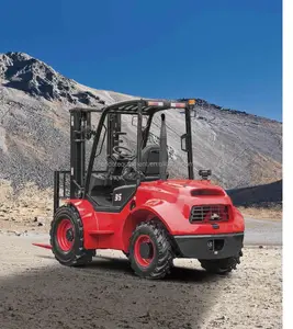 Outdoor 2.5 Ton 4 x 4 Traction Forklift Japan Engine 4WD Four Wheel Forklift Truck for Rough Terrain