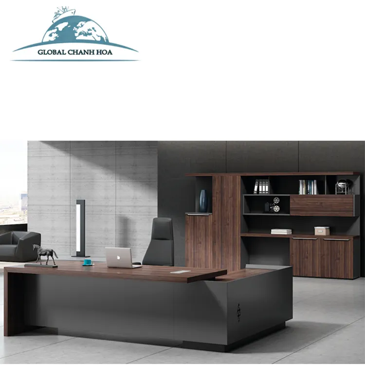 Modern L Shaped Wooden Executive Office Furniture Office Desk