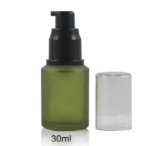 Fuyun उच्च गुणवत्ता 15ml 30ml 60ml 125ml 200ml हरे रंग पाले सेओढ़ लिया गिलास कॉस्मेटिक खाली लोशन कांच की बोतल के लिए त्वचा की देखभाल