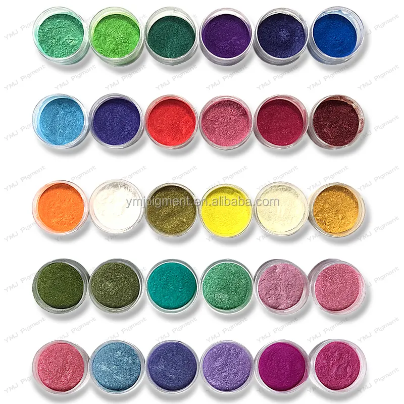 Titanium 10-60um Parel Pigment Kleur Shimmer Mica Poeder Pigment Nail Art Epoxyhars Voor Zeep Maken Acryl Anorganisch Pigment