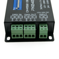 Décodeur DMX512 PX24506, pilote 9A, amplificateur DMX 512, contrôleur DC12V 24V, bande lumineuse LED RGB, ruban LED, module de lampe LED