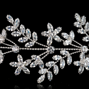 Echsio Fine <span class=keywords><strong>de</strong></span> Qualité Supérieure <span class=keywords><strong>Couronne</strong></span> <span class=keywords><strong>De</strong></span> <span class=keywords><strong>Cuivre</strong></span> AAA Cubique Zircon Argent Diadème accessoires <span class=keywords><strong>De</strong></span> Mariage Bijoux <span class=keywords><strong>De</strong></span> Mariée <span class=keywords><strong>Couronne</strong></span> Pour Les Femmes BC4682 - Product Image 2