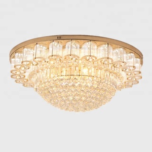 JYLIGHTING OEM Luxury Gold Crystal Chandelier <strong>Ceiling</strong> Lamp Modern K9 Crystal Celling <strong>Light</strong> for Hotel <strong>Office</strong> Surface Mounted - Product Image 3