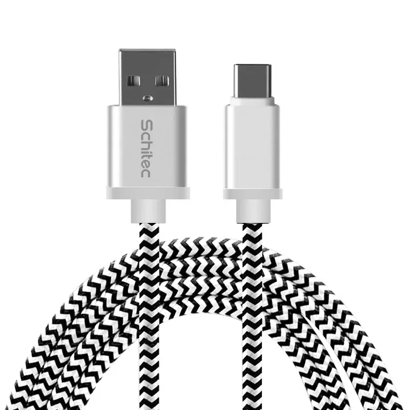 Hot Selling Nylon Braided 2A 1M USB C Cable Type C Adapter Data 10ft 2.0 Fast micro usb cable