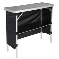 Table de bar portable en aluminium, station à cocktails, comptoir pliable pour fêtes, professionnel