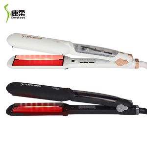 Plancha de pelo de turmalina de 2 pulgadas, plancha plana de vapor e infrarrojos, placa fría infrarroja ultrasónica, proveedor de oro - Product Image 6
