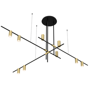 Simple Moderne Or Finition Fer Pièces Conception Lustre Spot Lumière Pendentif Lampe E26 110 v pour Salle D'exposition Villa - Product Image 5