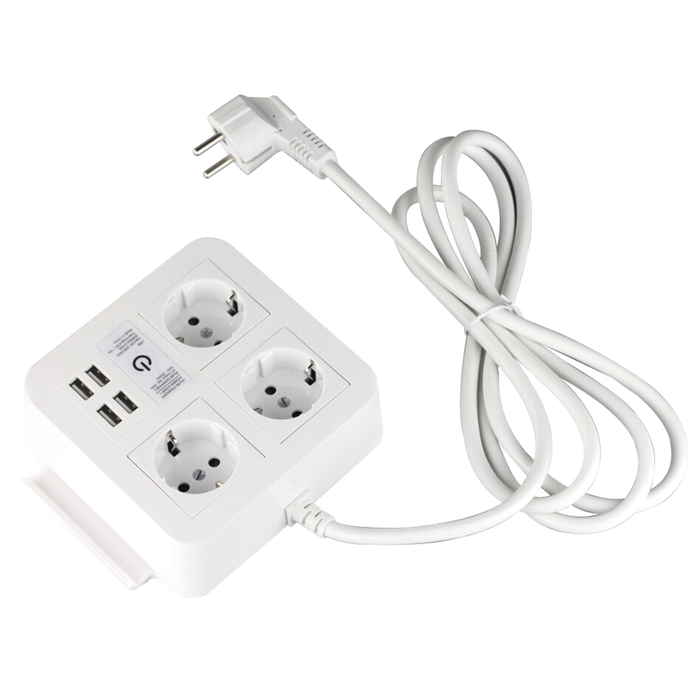Wonplug электрические товары 4 порта usb удлинитель с 3 евророзетками или Великобританией
